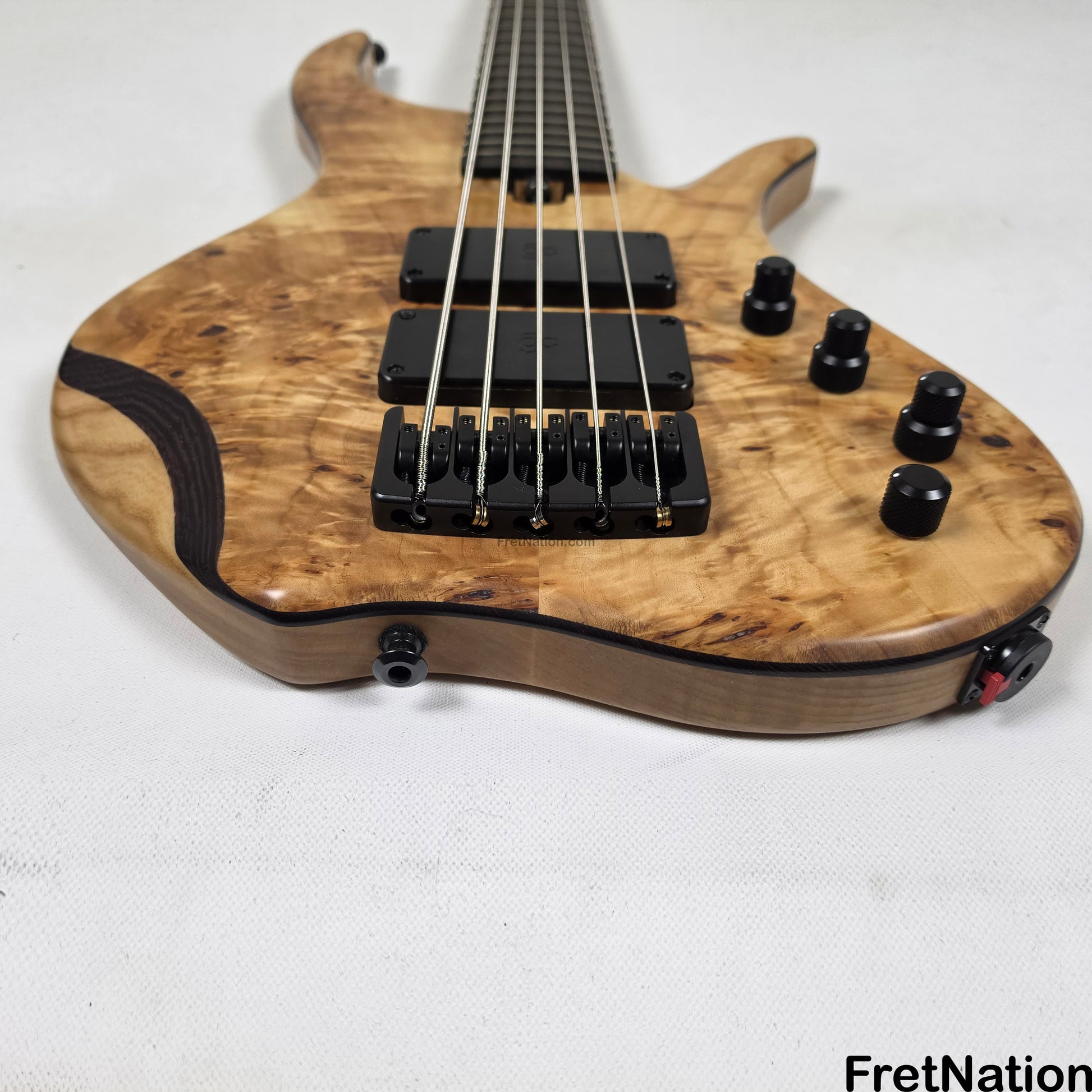 AC Guitars AC Guitars Krell 5-String Bass 34" Scale Poplar Burl 9.96lbs