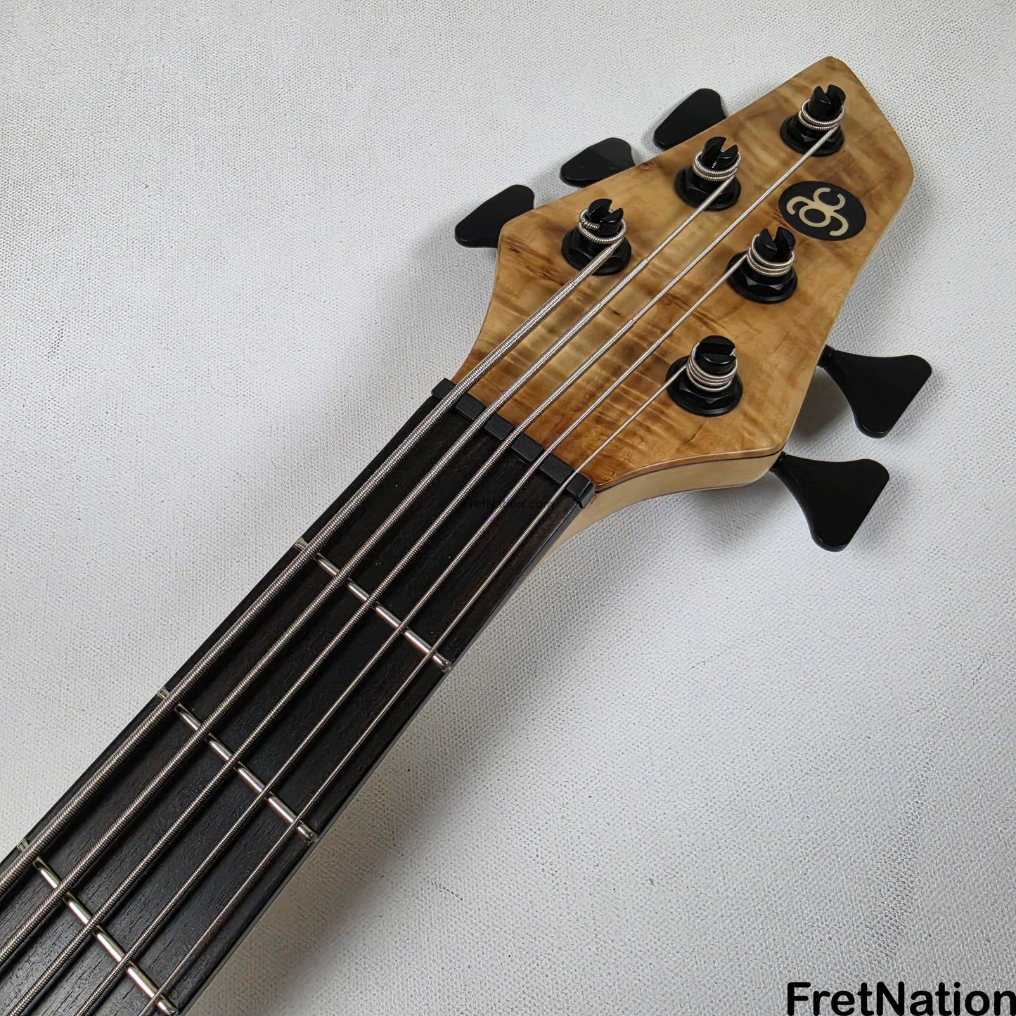 AC Guitars AC Guitars Krell 5-String Bass 34" Scale Poplar Burl 9.96lbs