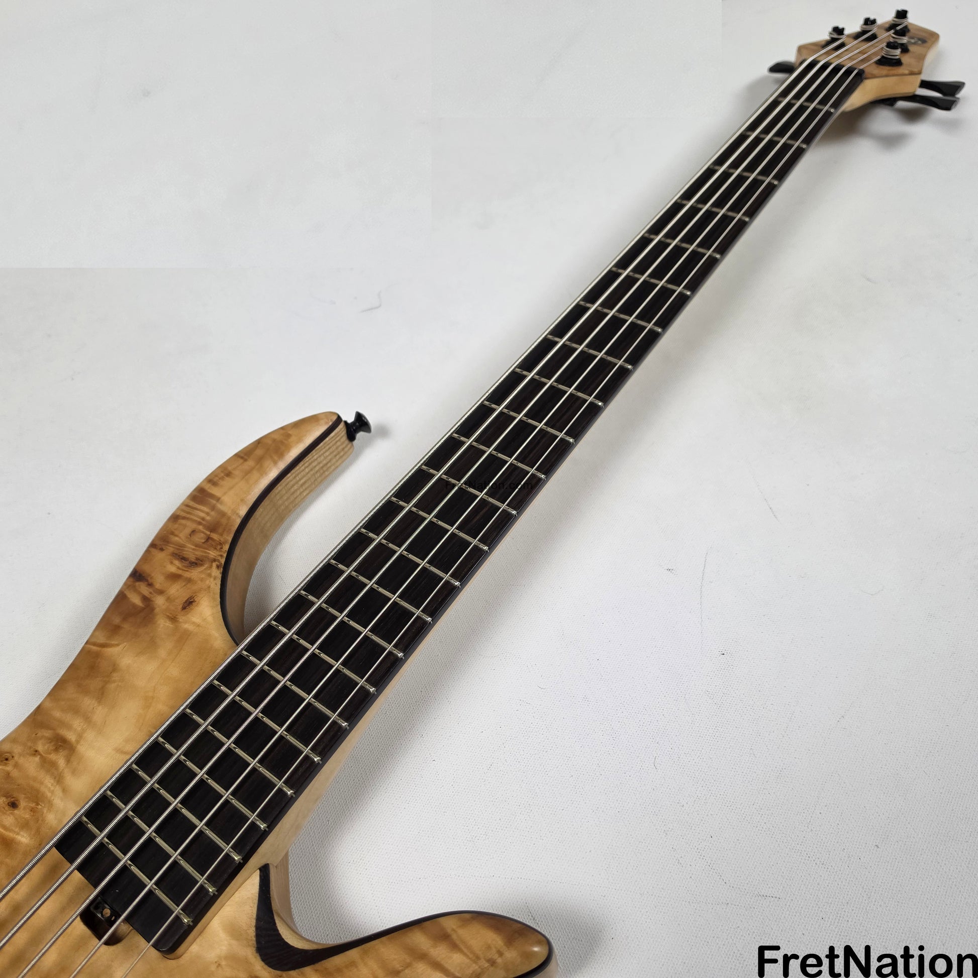 AC Guitars AC Guitars Krell 5-String Bass 34" Scale Poplar Burl 9.96lbs