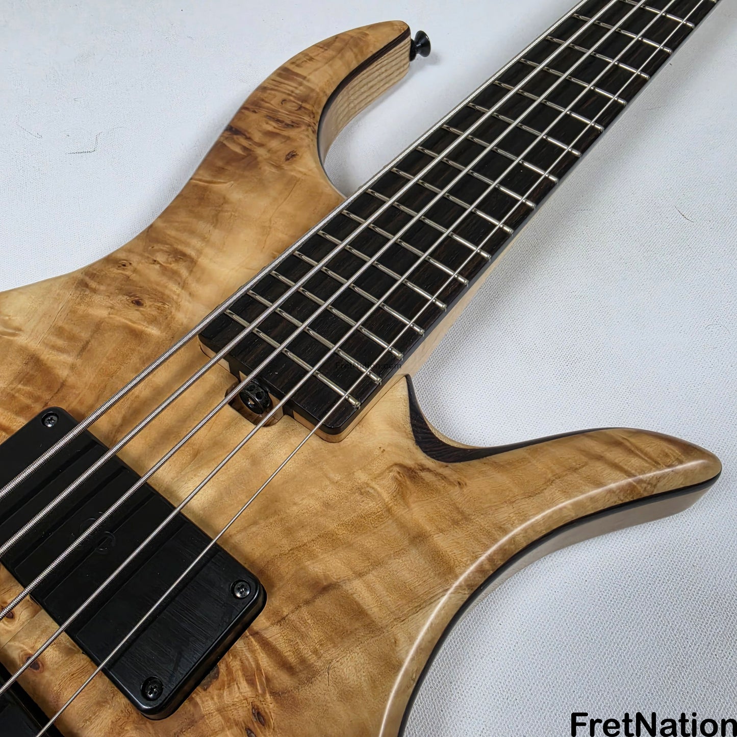 AC Guitars AC Guitars Krell 5-String Bass 34" Scale Poplar Burl 9.96lbs
