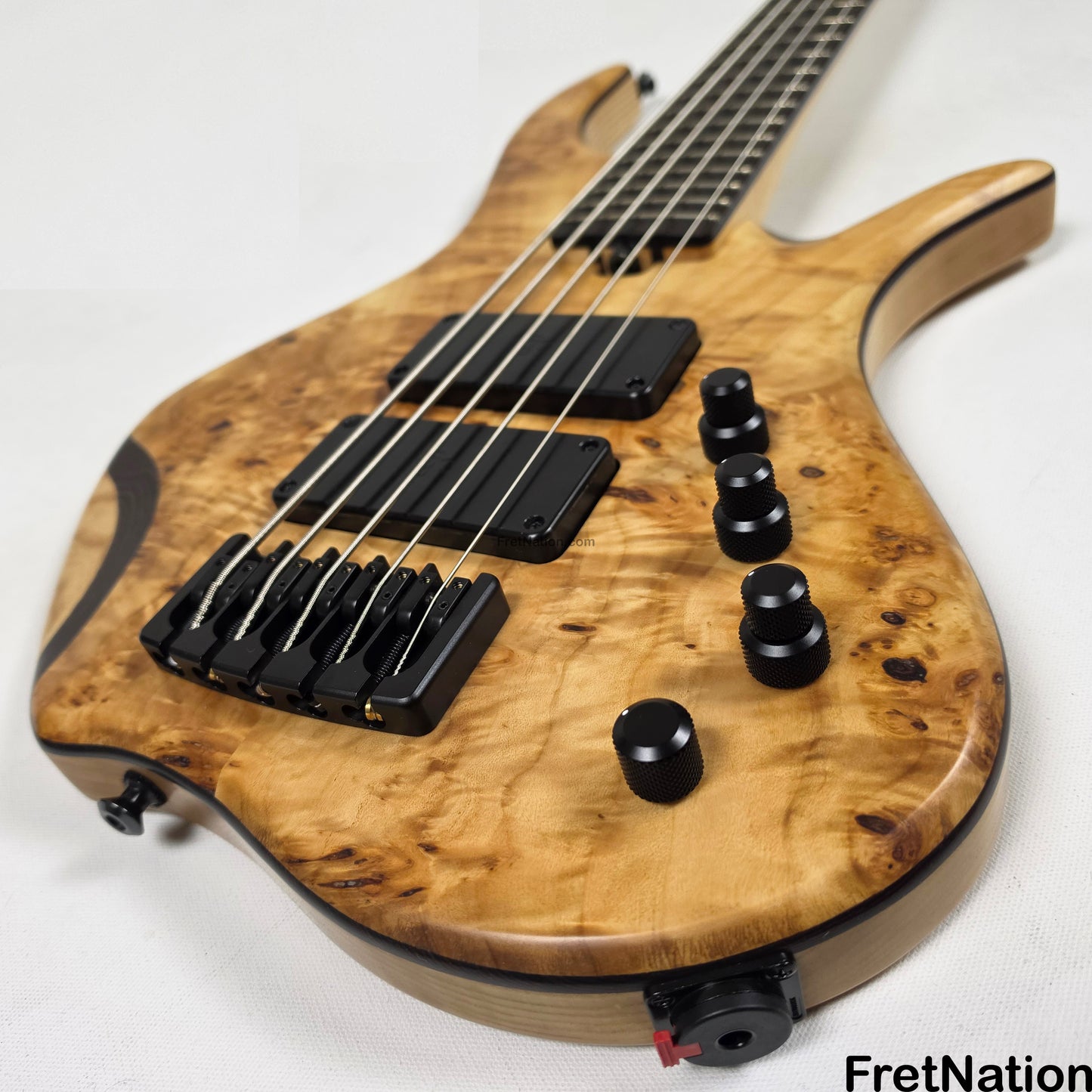 AC Guitars AC Guitars Krell 5-String Bass 34" Scale Poplar Burl 9.96lbs