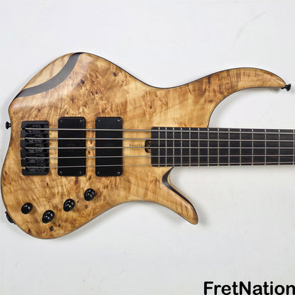 AC Guitars AC Guitars Krell 5-String Bass 34" Scale Poplar Burl 9.96lbs