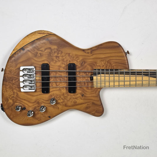 AC Guitars Mule 4/30 Silver Berry Short Scale 4-String Bass 30" Scale 8.40lbs