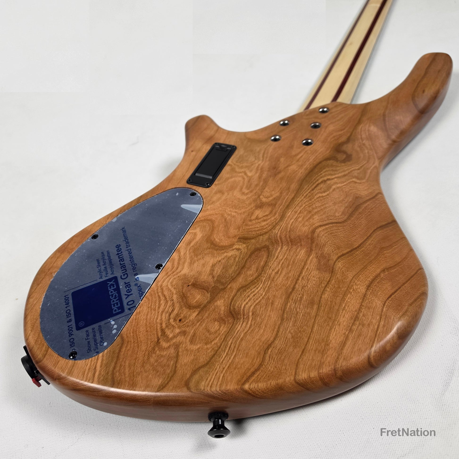 AC Guitars AC Guitars Recurve Custom 4/32 4-String Bass 32" Scale Redwood Burl 8.90lbs