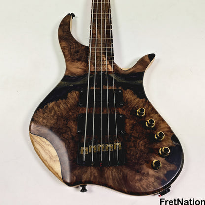 AC Guitars AC Guitars Uber Krell 5-String Bass 33" Scale ART Walnut 9.88lbs