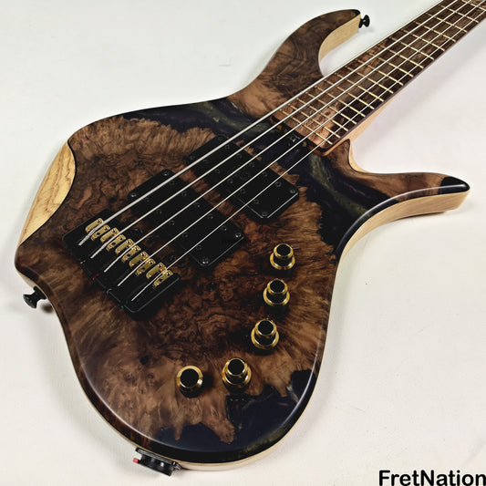 AC Guitars AC Guitars Uber Krell 5-String Bass 33" Scale ART Walnut 9.88lbs