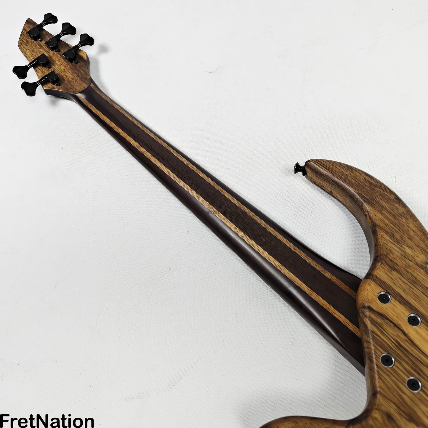 AC Guitars AC Guitars Uber Krell 5-String Bass 33" Scale ART Maple Burl 9.90lbs