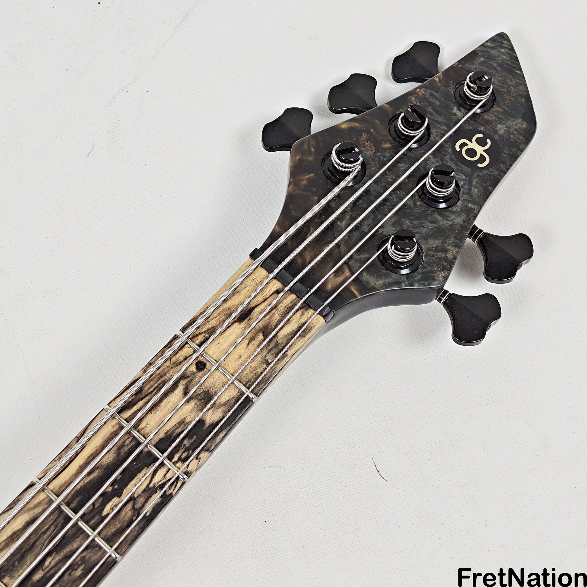 AC Guitars AC Guitars Uber Krell 5-String Bass 33" Scale ART Maple Burl 9.90lbs