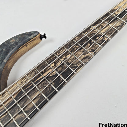 AC Guitars AC Guitars Uber Krell 5-String Bass 33" Scale ART Maple Burl 9.90lbs