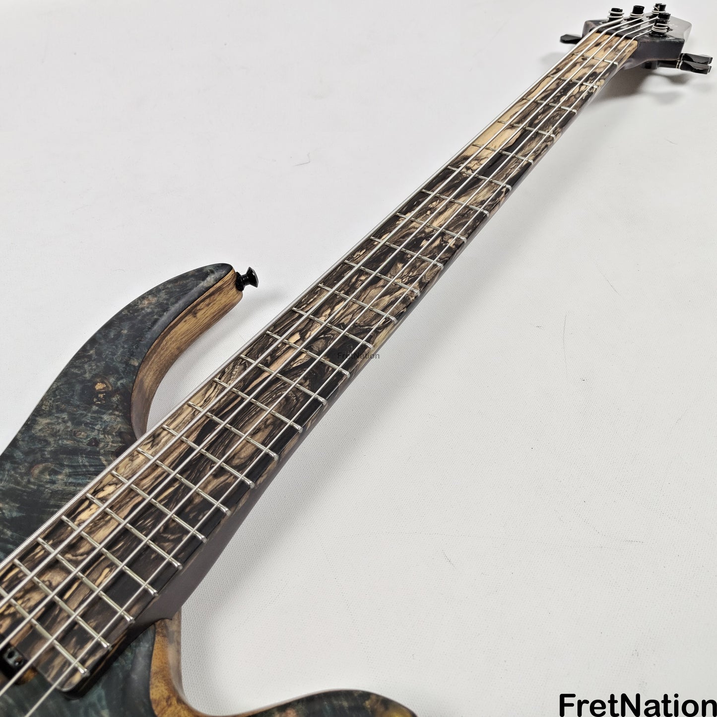 AC Guitars AC Guitars Uber Krell 5-String Bass 33" Scale ART Maple Burl 9.90lbs