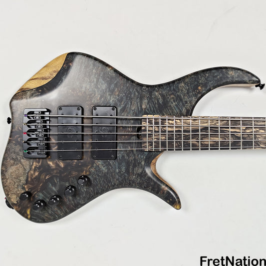 AC Guitars AC Guitars Uber Krell 5-String Bass 33" Scale ART Maple Burl 9.90lbs