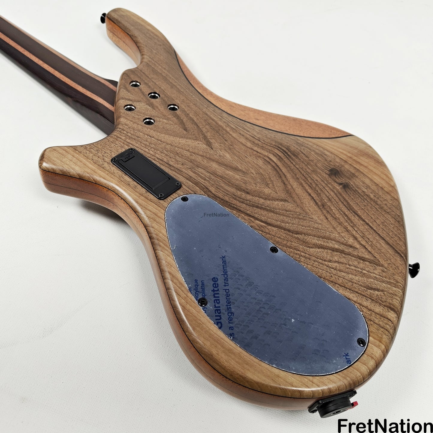 AC Guitars AC Guitars Uber Recurve 4-String Fretless Bass 34" Scale Turkish Walnut 8.88lbs