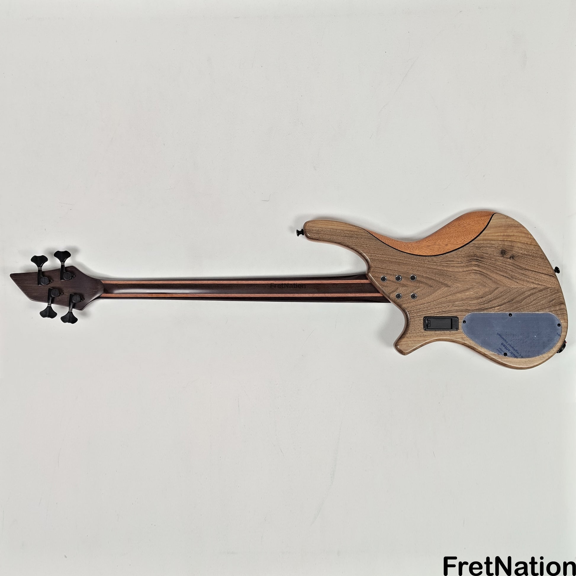 AC Guitars AC Guitars Uber Recurve 4-String Fretless Bass 34" Scale Turkish Walnut 8.88lbs