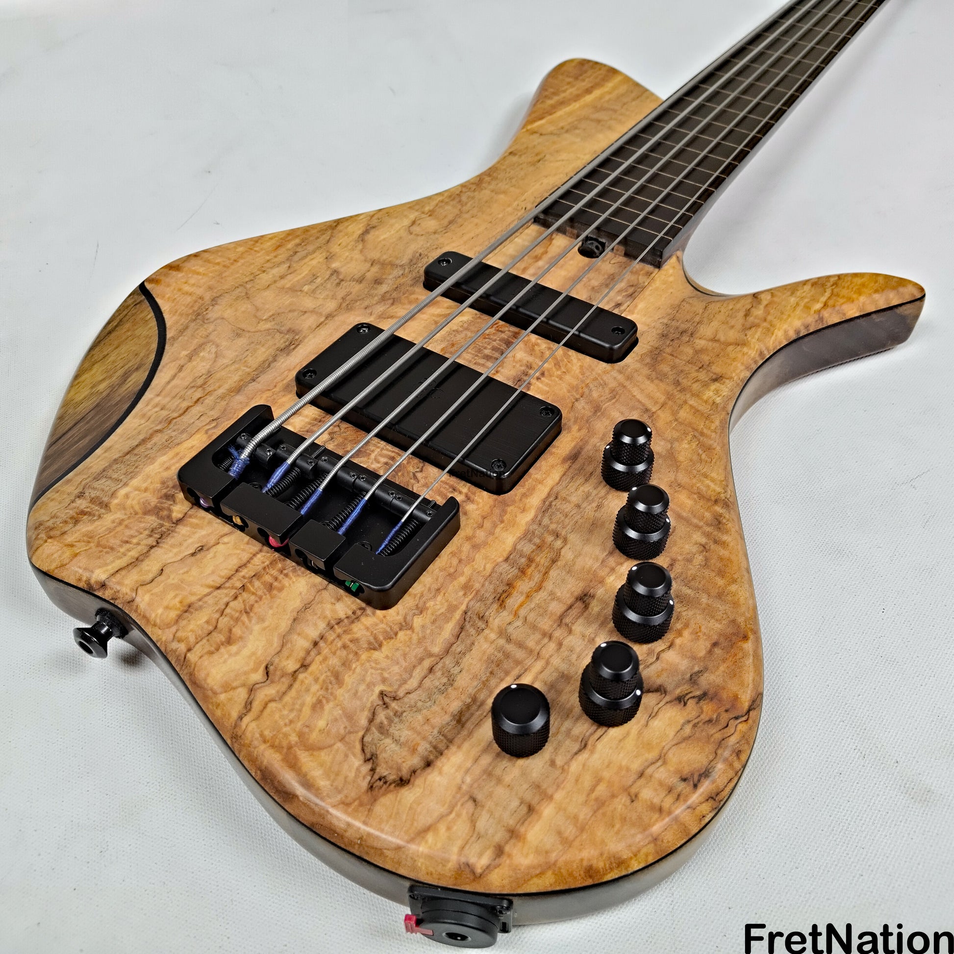 AC Guitars AC Guitars Krell E-Type 5/33 Fretless 5-String Bass 33" Scale Spalted Maple 9.40lbs