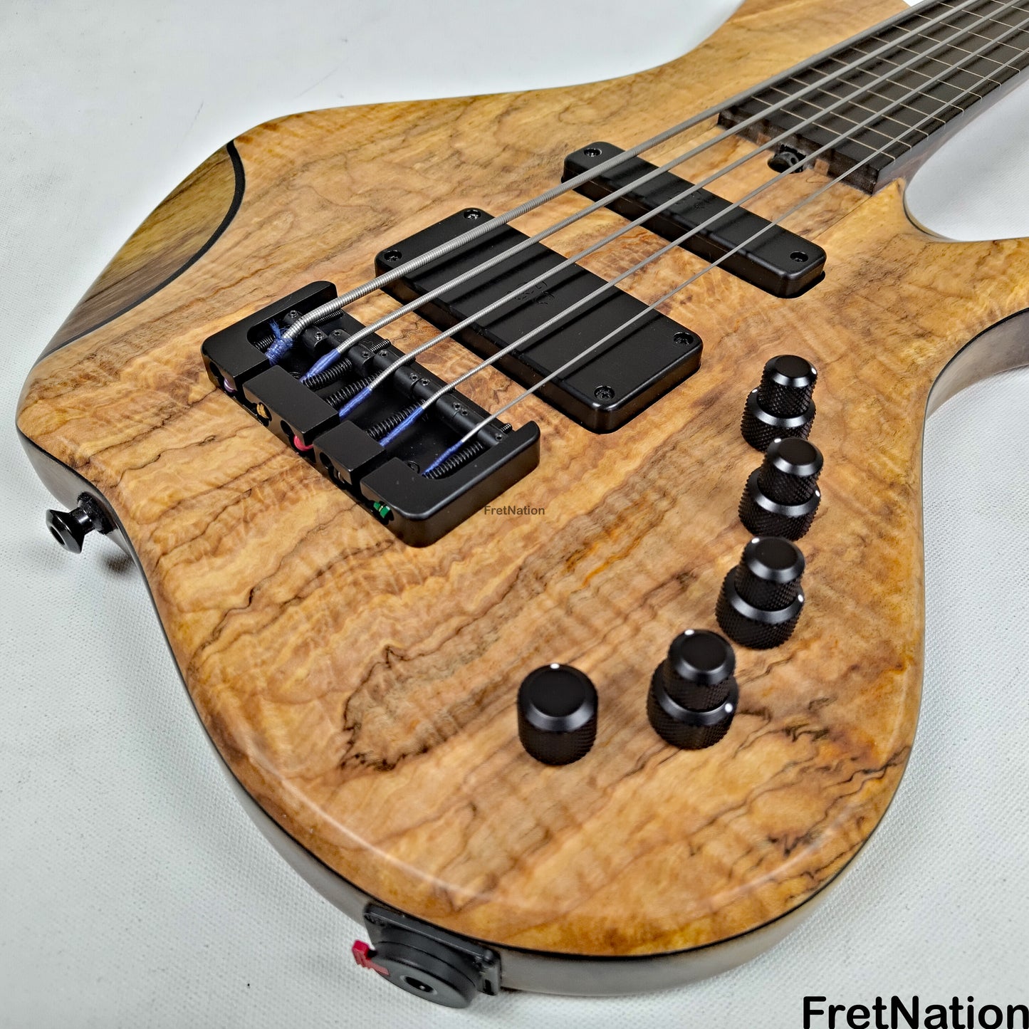 AC Guitars AC Guitars Krell E-Type 5/33 Fretless 5-String Bass 33" Scale Spalted Maple 9.40lbs