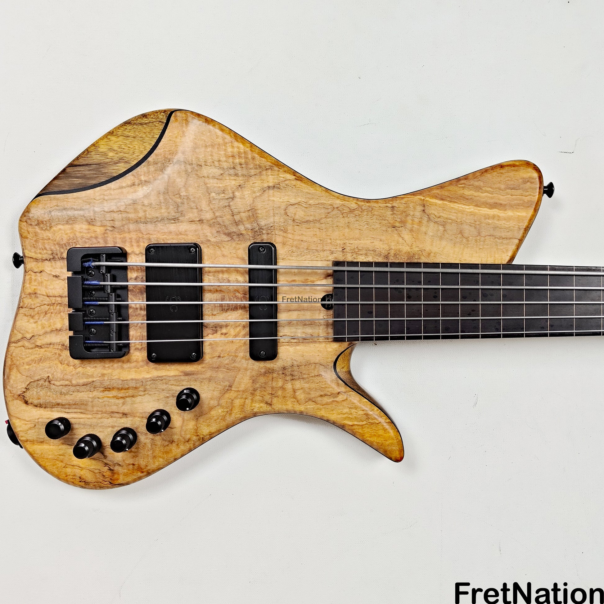 AC Guitars AC Guitars Krell E-Type 5/33 Fretless 5-String Bass 33" Scale Spalted Maple 9.40lbs