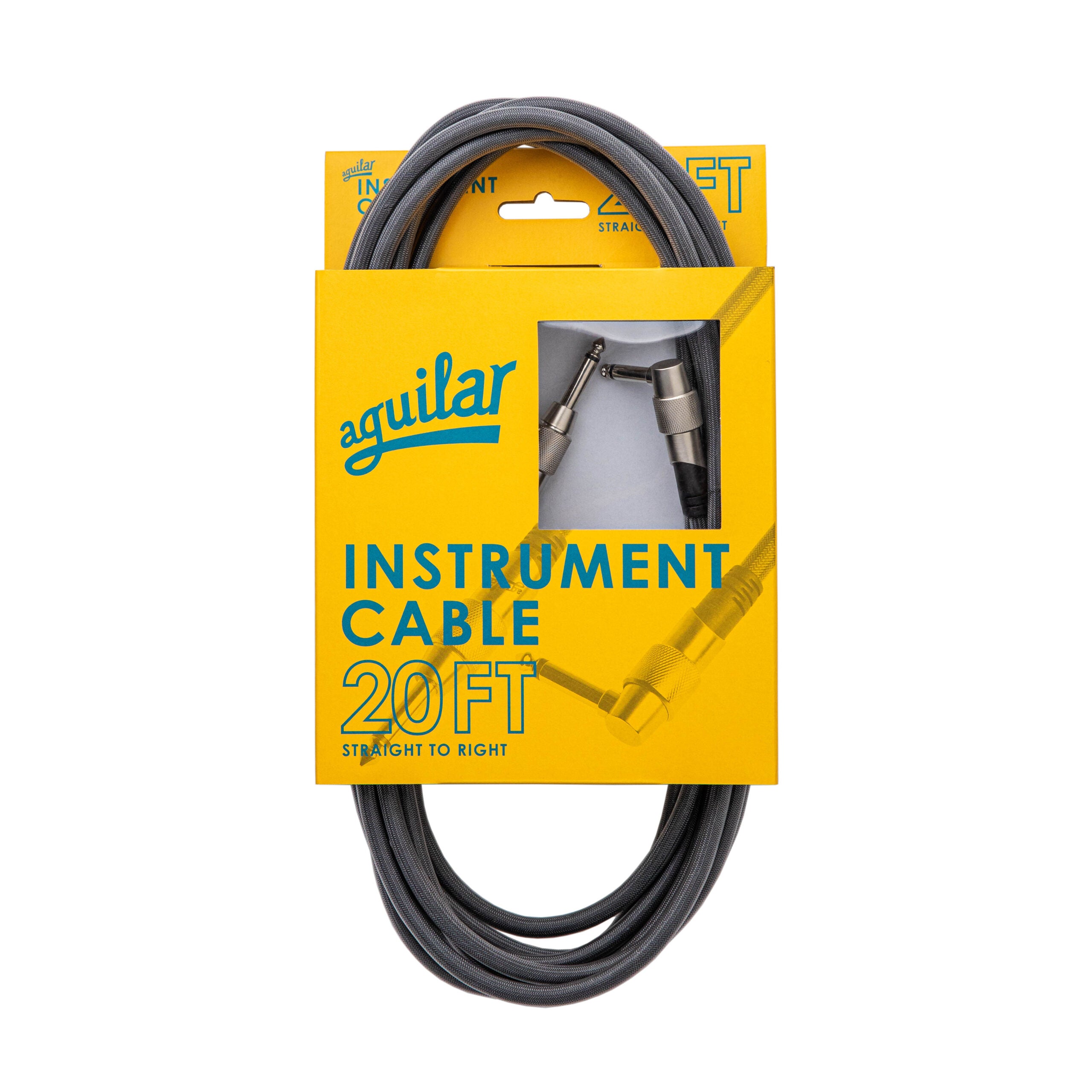 Aguilar 20-Foot Instrument Cable - Straight / Right Angle - AGINST20RS ...