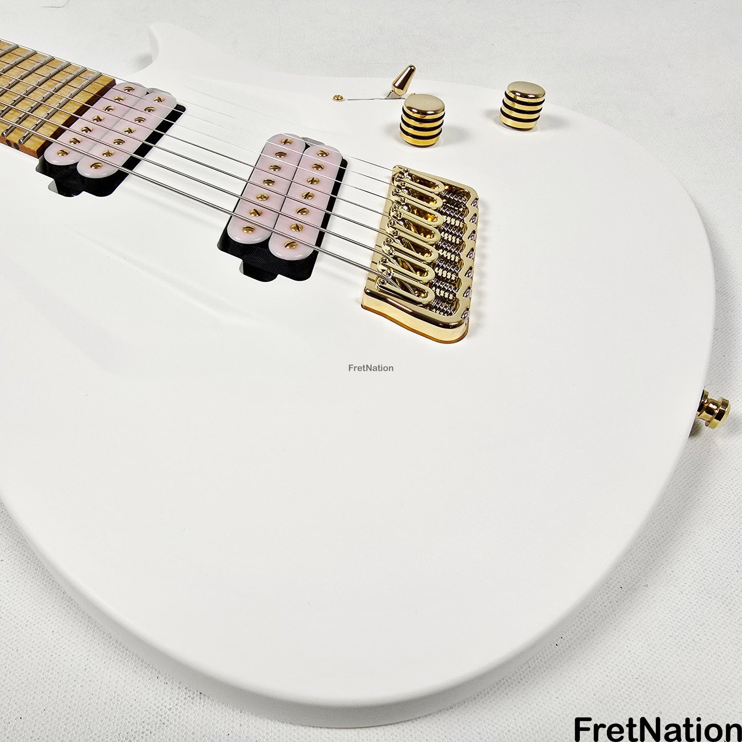 Fret Nation Aristides 070SR Raw White 7-String Multi-Scale Guitar #3173 7.88lbs Pre-Owned