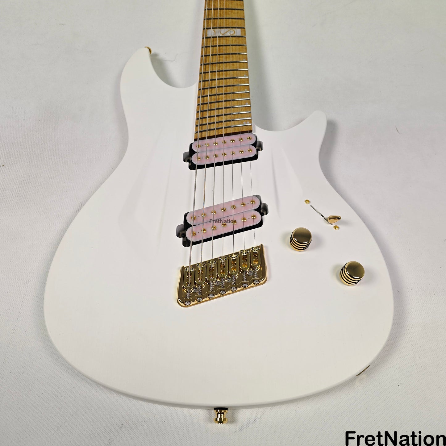 Fret Nation Aristides 070SR Raw White 7-String Multi-Scale Guitar #3173 7.88lbs Pre-Owned