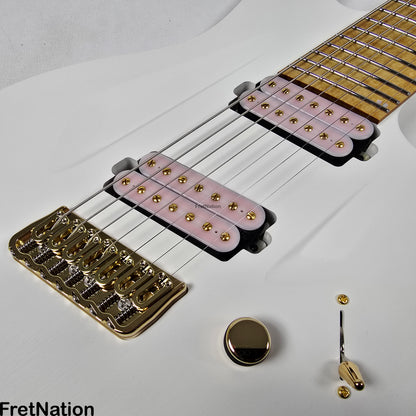 Fret Nation Aristides 070SR Raw White 7-String Multi-Scale Guitar #3173 7.88lbs Pre-Owned