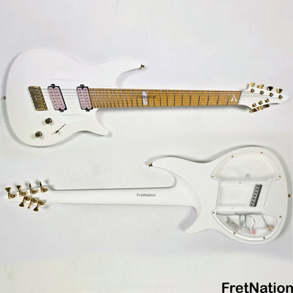 Fret Nation Aristides 070SR Raw White 7-String Multi-Scale Guitar #3173 7.88lbs Pre-Owned