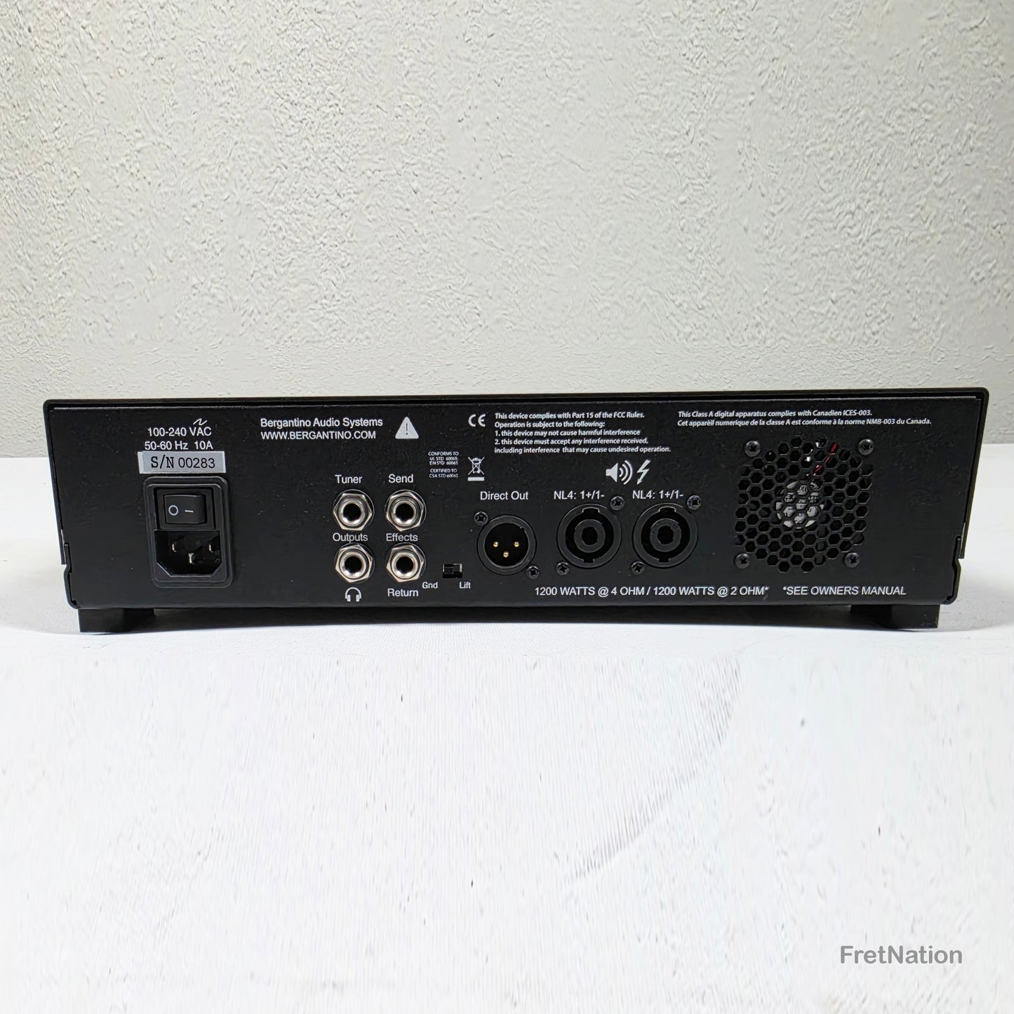 Fret Nation Bergantino Forté HP 1200 Watt Bass Amp Head - PRE-OWNED