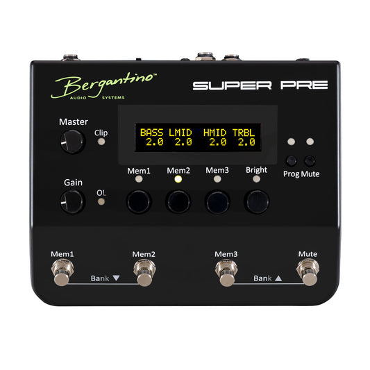 Bergantino Bergantino Super Pre Bass Preamp Pedal w/ Power Supply