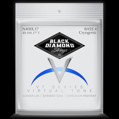Black Diamond Strings Black Diamond 400 Cryogenic Series Stainless Steel Bass String Set Long Scale - 4-String 40-100 Light N400LCY37