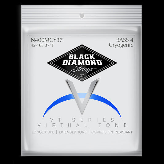 Black Diamond Strings Black Diamond 400 Cryogenic Series Stainless Steel Bass String Set Long Scale - 4-String 45-105 Medium N400MCY37