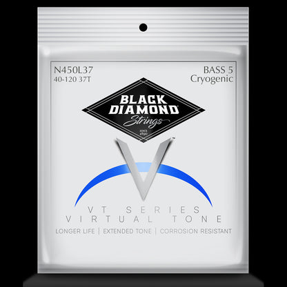 Black Diamond Strings Black Diamond 400 Cryogenic Series Stainless Steel Bass String Set Long Scale - 5-String 40-120 Light N450LCY37