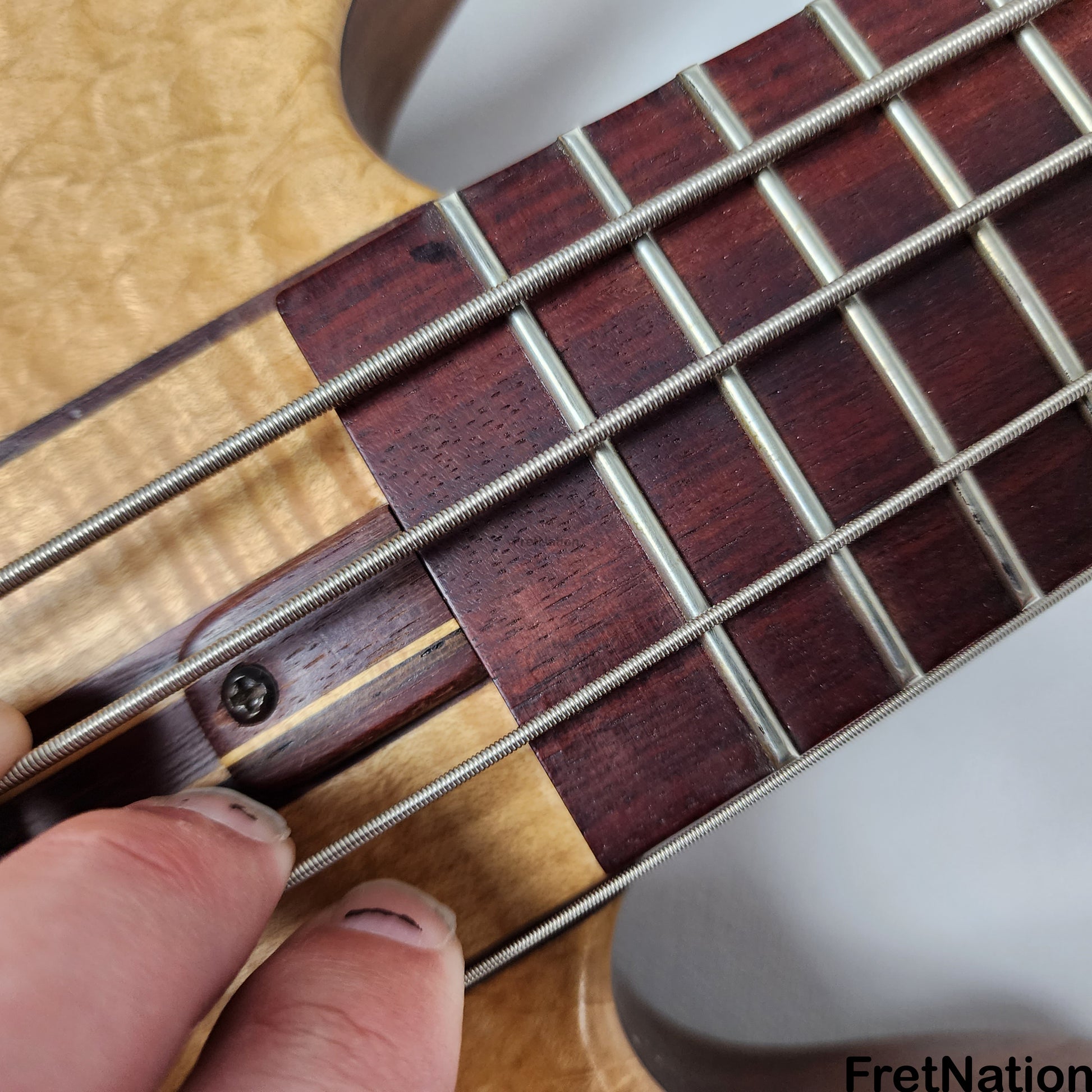 Fret Nation Bob Mick Brian Bromberg Prototype 4-String Semi-Hollow Bass 7.82lbs