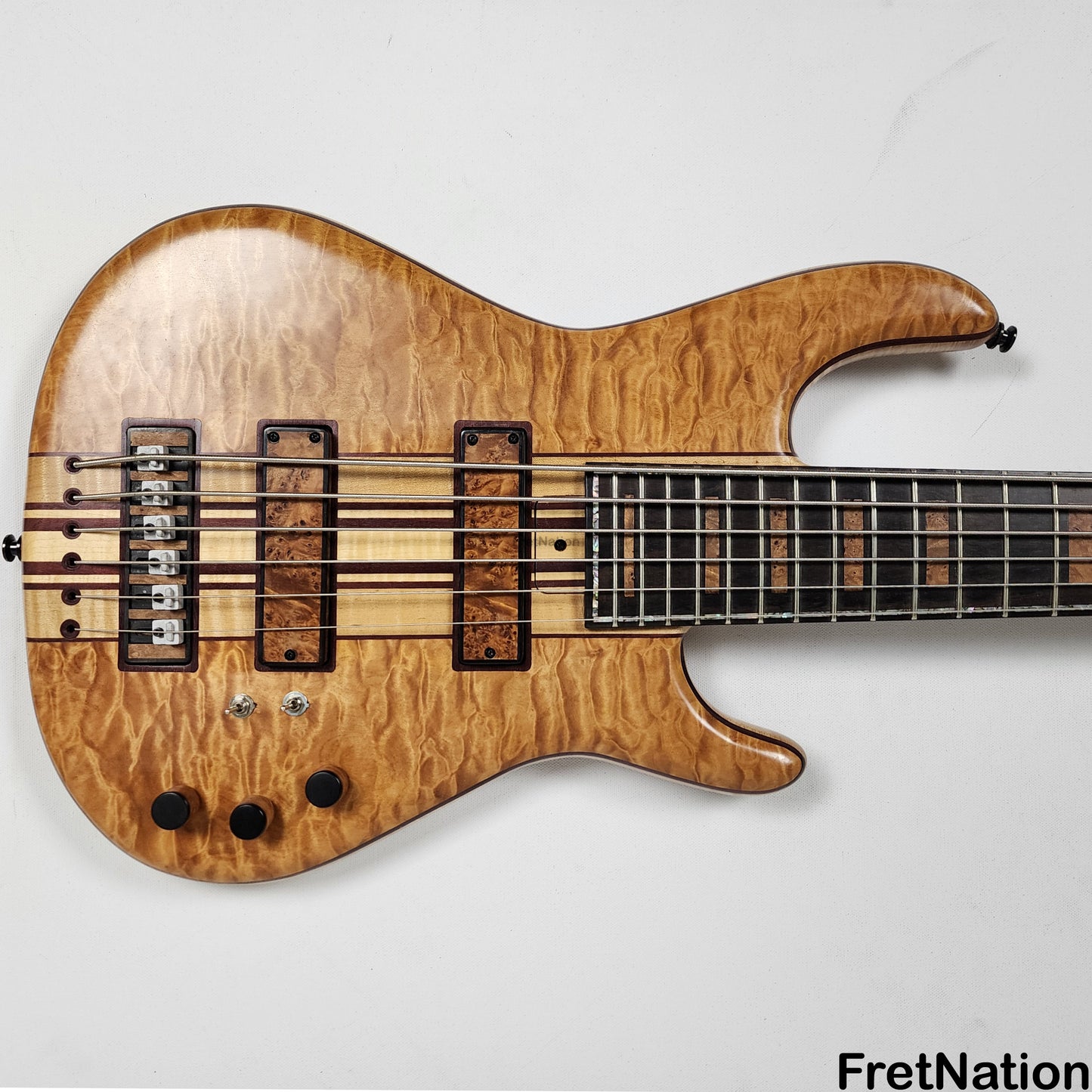 Fret Nation Bob Mick Custom 6-String Quilted Maple Bass 10.44lbs
