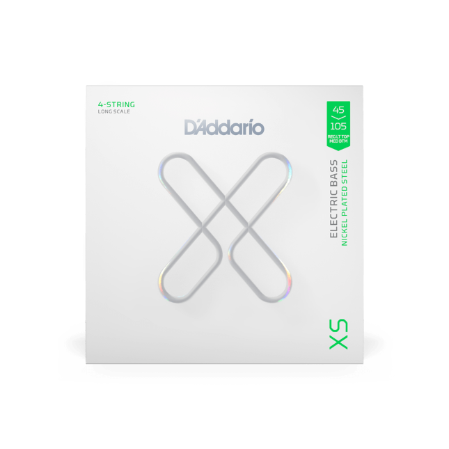 D'Addario D'Addario XS Coated Nickel Bass String Set Long Scale - 4-String 45-105 Regular Medium XSB45105