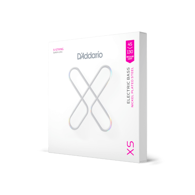 D'Addario D'Addario XS Coated Nickel Bass String Set Super Long Scale - 5-String 45-130 Regular Light XSB45130SL