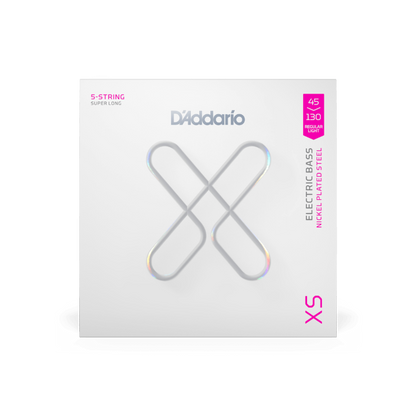D'Addario D'Addario XS Coated Nickel Bass String Set Super Long Scale - 5-String 45-130 Regular Light XSB45130SL