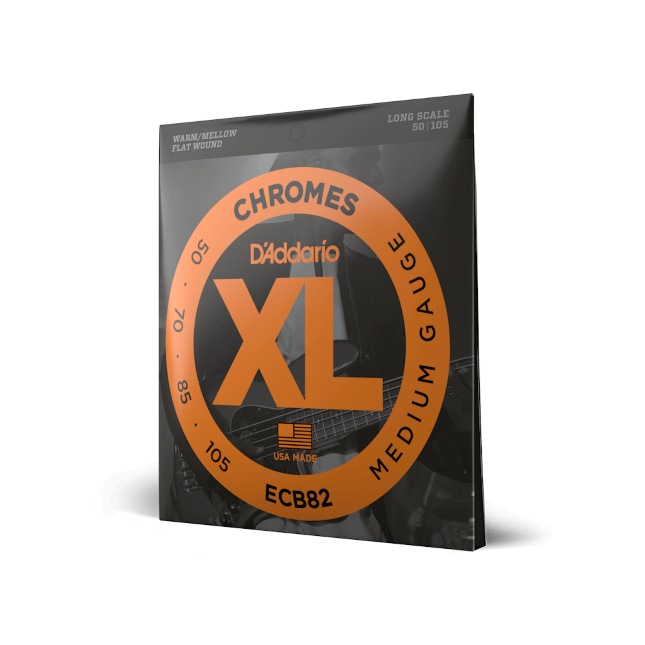 D'Addario D'Addario Chromes Flatwound Bass String Set Long Scale - 4-String 50-105 Medium ECB82