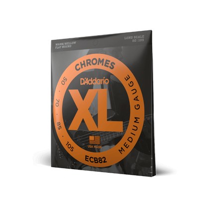 D'Addario D'Addario Chromes Flatwound Bass String Set Long Scale - 4-String 50-105 Medium ECB82