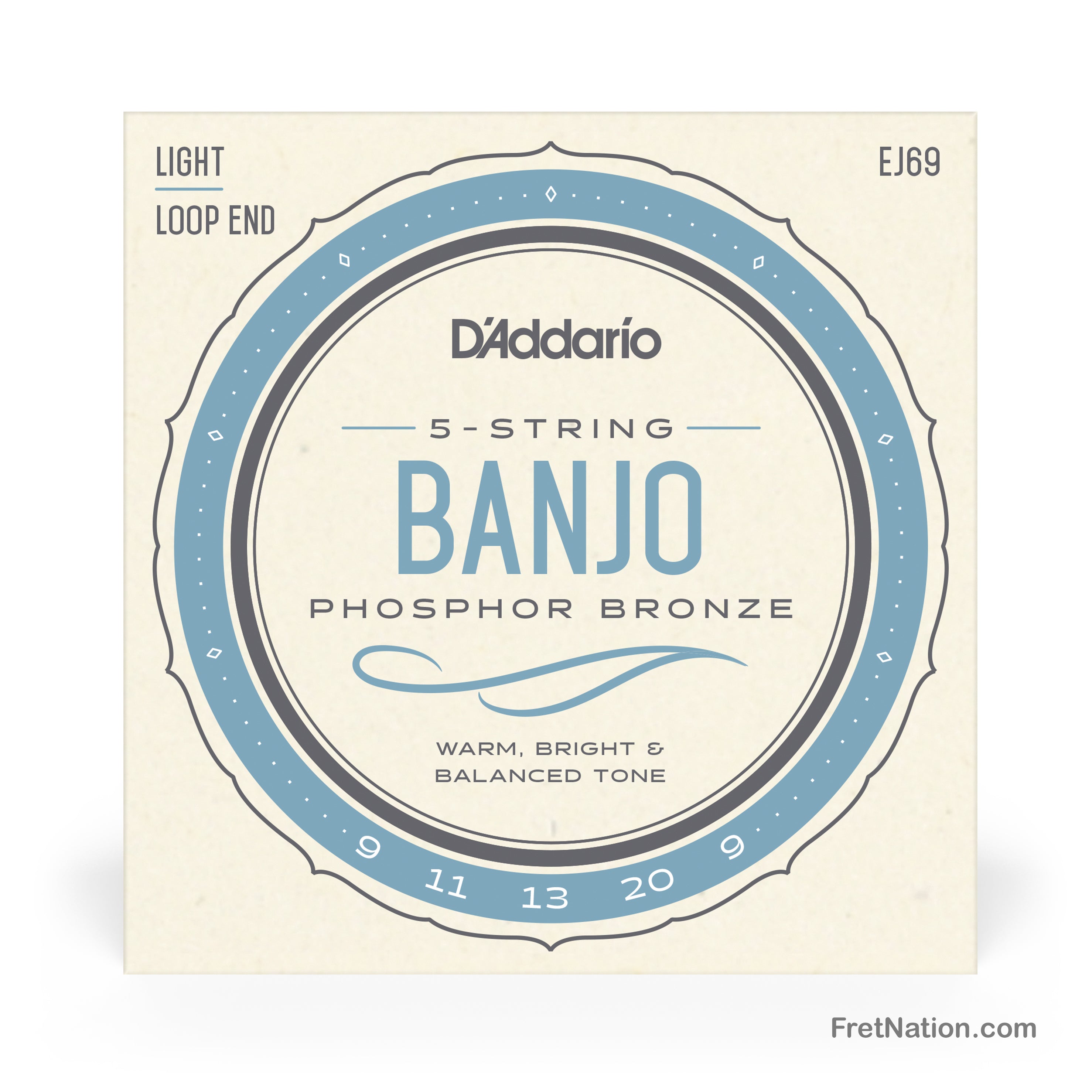 D'Addario D'Addario Banjo String Set Phosphor Bronze 5-String - 09-20 Light EJ69