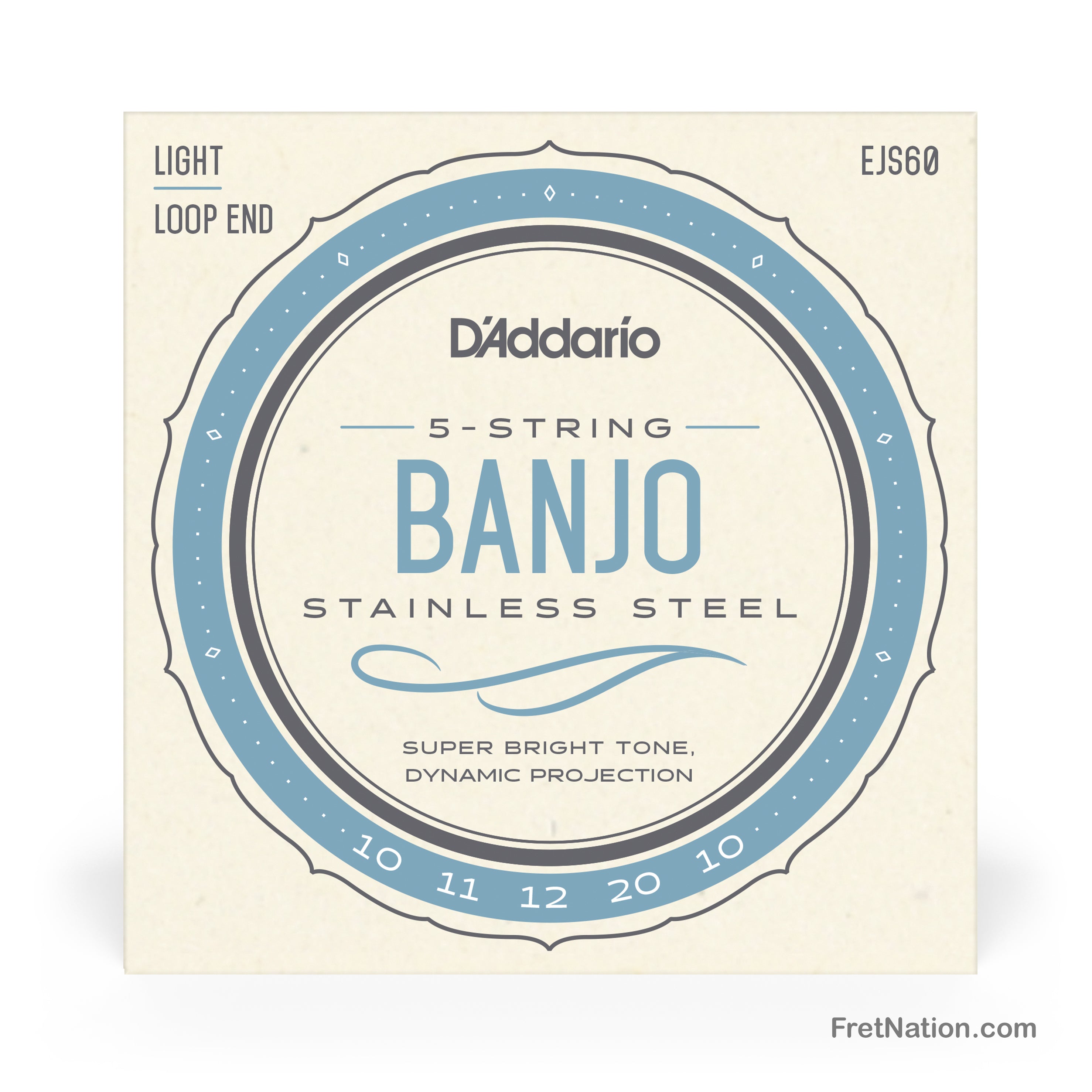 D'Addario D'Addario Banjo String Set Stainless Steel 5-String - 10-20 Light EJS60