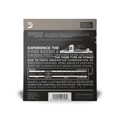 130 String Bass D'Addario Half-Round Bass String Set Long Scale - 6-String 30-130 ENR7 ...