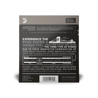 D'Addario D'Addario Half-Round Bass String Set Long Scale - 4-String 50-105 Medium ENR72