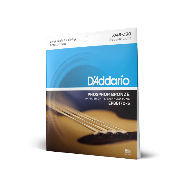 D'Addario D'Addario Phosphor Bronze Acoustic Bass String Set Long Scale - 5-String 45-130 EPBB170-5