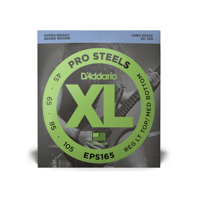 D'Addario D'Addario ProSteels Stainless Steel Bass String Set Long Scale - 4-String 45-105 EPS165