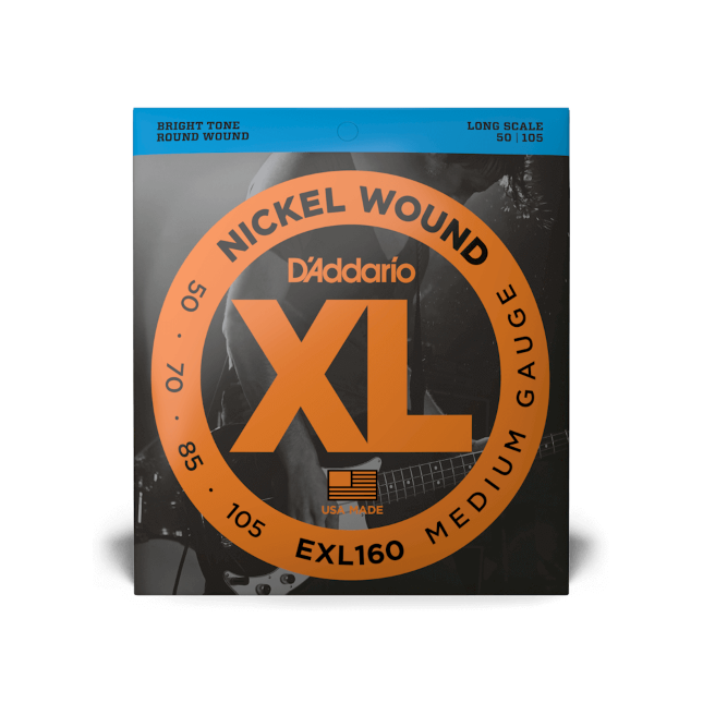 D'Addario D'Addario XL Nickel Wound Bass String Set Long Scale - 4-String 50-105 Medium EXL160