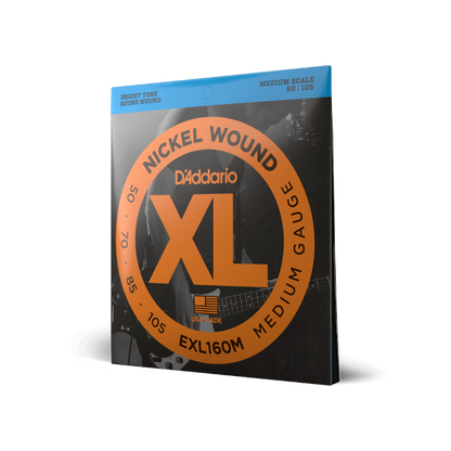 D'Addario D'Addario XL Nickel Wound Bass String Set Medium Scale - 4-String 50-105 Medium EXL160M