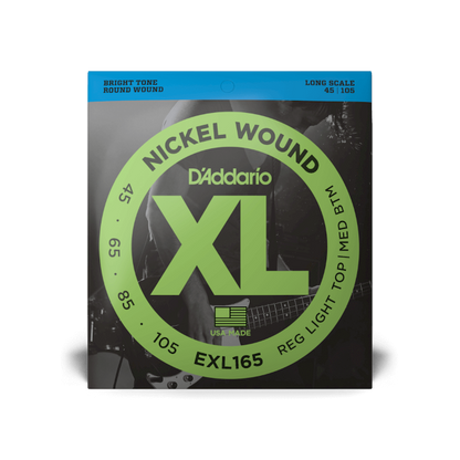 D'Addario D'Addario XL Nickel Wound Bass String Set Long Scale - 4-String 45-105 RegLt / MedBt EXL165