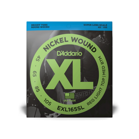 D'Addario D'Addario XL Nickel Wound Bass String Set Super Long Scale - 4-String 45-105 Light EXL165SL