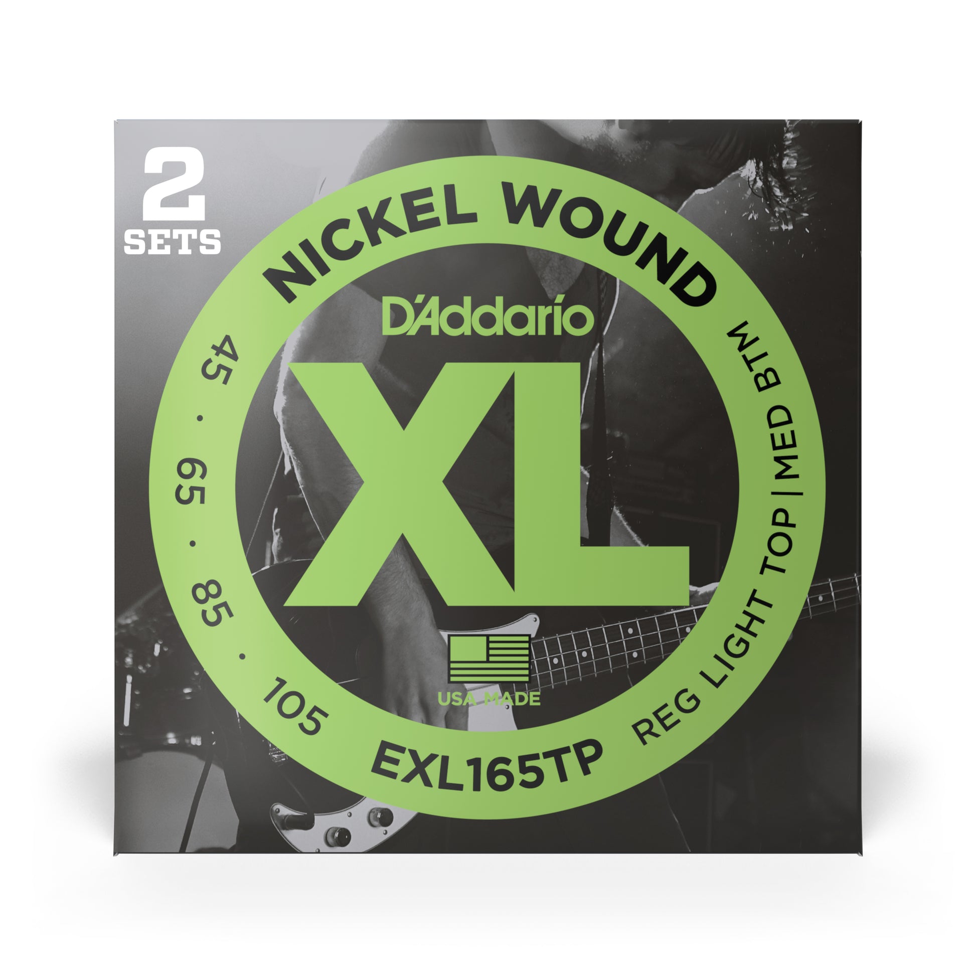 D'Addario D'Addario XL Nickel Wound Bass String Set Long Scale - 2-Pack 4-String 45-105 EXL165TP