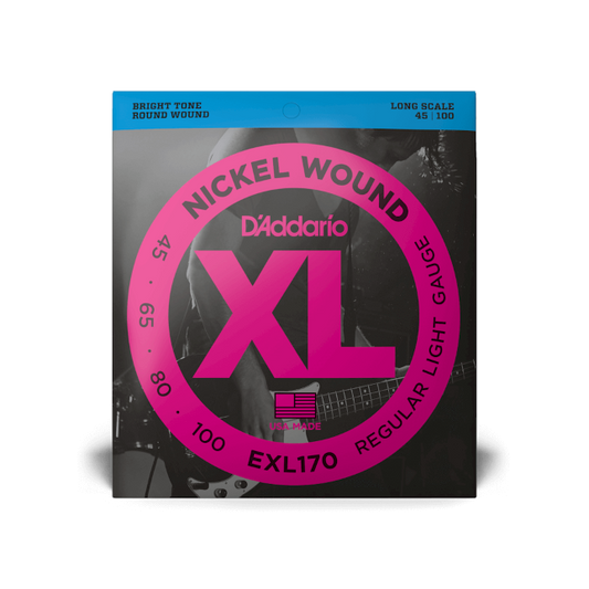 D'Addario D'Addario XL Nickel Wound Bass String Set Long Scale - 4-String 45-100 Regular Light EXL170