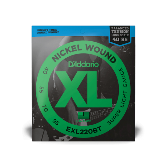 D'Addario D'Addario XL Nickel Wound Bass String Set Long Scale - 4-String 40-095 Balanced Tension EXL220BT